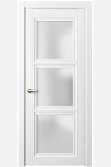 Дверь межкомнатная 2504 БШ САТ. Цвет Белый шёлк. Материал Ciplex ламинатин. Коллекция Centro. Картинка.