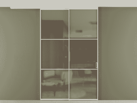 Дверь межкомнатная pv2_2_03 Бронза сатин матовое БЕЛ. Цвет Алюминий Белый. Материал Алюминий. Коллекция Перегородка вдоль стены на потолок телескопик синхро 2. Картинка.