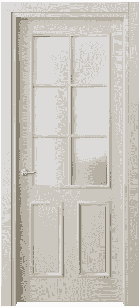 Дверь межкомнатная 8132 МОС САТ. Цвет Матовый облачно-серый. Материал Гладкая эмаль. Коллекция Paris. Картинка.