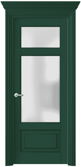 Дверь межкомнатная 6222 Сосновый зелёный RAL 6028. Цвет Сосновый зелёный RAL 6028. Материал Массив бука эмаль. Коллекция Royal. Картинка.