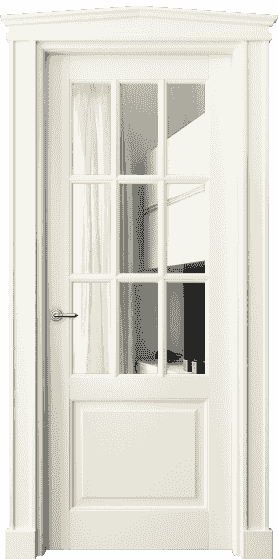Дверь межкомнатная 6312 МБМ ЗЕР. Цвет Бук молочно-белый. Материал Массив бука эмаль. Коллекция Toscana Grigliato. Картинка.