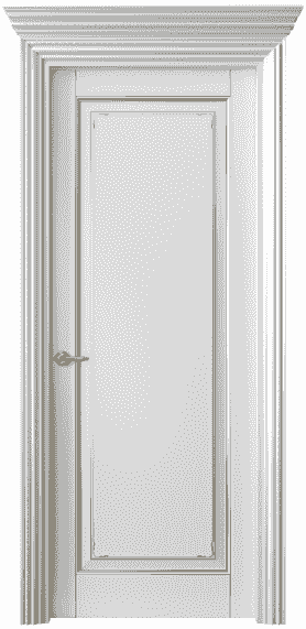 Дверь межкомнатная 6201 ББЛП. Цвет Бук белоснежный с позолотой. Материал  Массив бука эмаль с патиной. Коллекция Royal. Картинка.