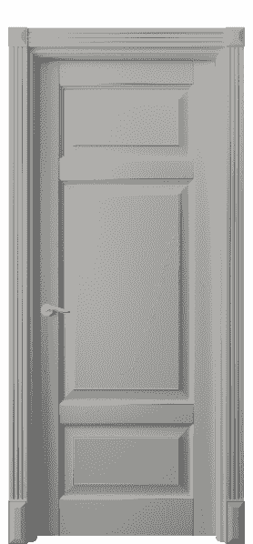 Дверь межкомнатная 0721 БНСРС. Цвет Бук нейтральный серый с серебром. Материал  Массив бука эмаль с патиной. Коллекция Lignum. Картинка.