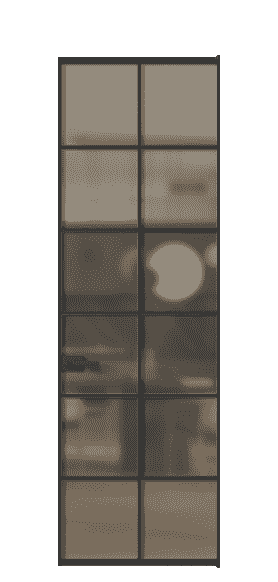 Дверь межкомнатная АЛПЛ040.05 Бронза сатин триплекс ЧЕР. Цвет Алюминий Черный. Материал Алюминий. Коллекция Formato. Картинка.