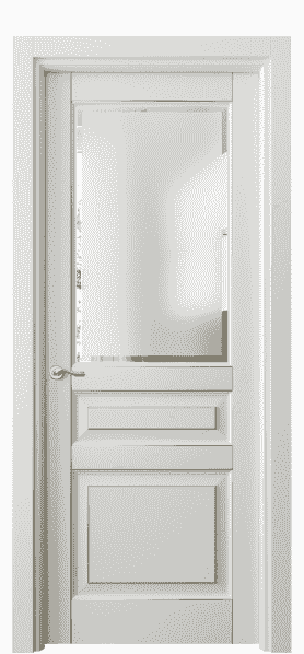 Дверь межкомнатная 0710 БСРП САТ-Ф. Цвет Бук серый с позолотой. Материал  Массив бука эмаль с патиной. Коллекция Lignum. Картинка.