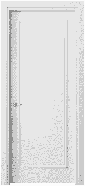 Дверь межкомнатная 8101 МБЛ . Цвет Матовый белоснежный. Материал Гладкая эмаль. Коллекция Paris. Картинка.