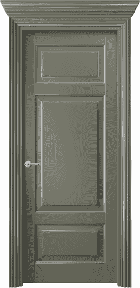 Дверь межкомнатная 6221 БОТС. Цвет Бук оливковый тёмный с серебром. Материал  Массив бука эмаль с патиной. Коллекция Royal. Картинка.