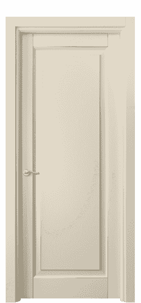 Дверь межкомнатная 0701 БМЦП. Цвет Бук марципановый с позолотой. Материал  Массив бука эмаль с патиной. Коллекция Lignum. Картинка.