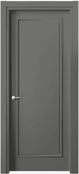 Дверь межкомнатная 8101 МКЛС. Цвет Матовый классический серый. Материал Гладкая эмаль. Коллекция Paris. Картинка.