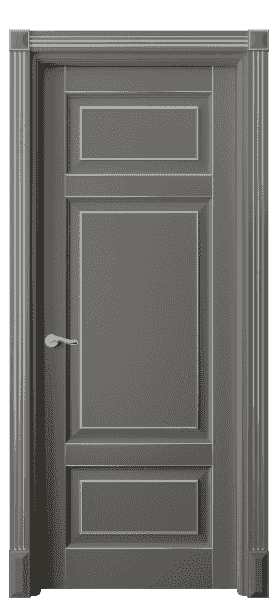 Дверь межкомнатная 0721 БКЛСС. Цвет Бук классический серый с серебром. Материал  Массив бука эмаль с патиной. Коллекция Lignum. Картинка.