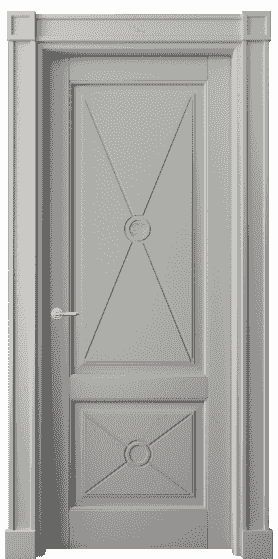 Дверь межкомнатная 6363 БНСР. Цвет Бук нейтральный серый. Материал Массив бука эмаль. Коллекция Toscana Litera. Картинка.
