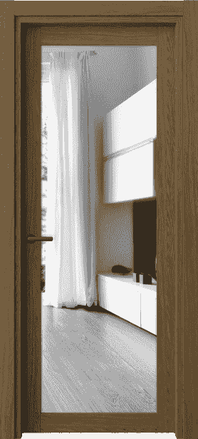 Дверь межкомнатная 2102 ТФД ДВ ЗЕР. Цвет Торфяной дуб. Материал Ламинатин. Коллекция Neo. Картинка.