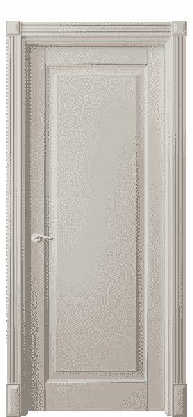 Дверь межкомнатная 0701 БСБЖС. Цвет Бук светло-бежевый серебряный антик. Материал  Массив бука эмаль с патиной. Коллекция Lignum. Картинка.