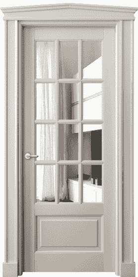 Дверь межкомнатная 6313 БСБЖ Зеркало. Цвет Бук светло-бежевый. Материал Массив бука эмаль. Коллекция Toscana Grigliato. Картинка.