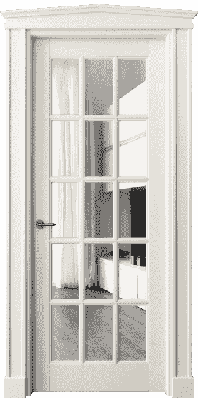 Дверь межкомнатная 6311 БВЦ Зеркало. Цвет Бук венециана. Материал Массив бука с патиной. Коллекция Toscana Grigliato. Картинка.