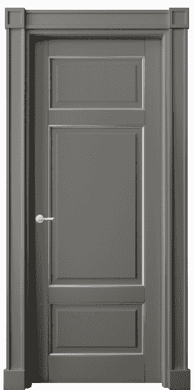Дверь межкомнатная 6307 БКЛСС. Цвет Бук классический серый с серебром. Материал  Массив бука эмаль с патиной. Коллекция Toscana Plano. Картинка.