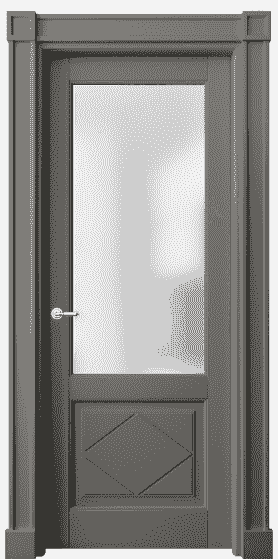 Дверь межкомнатная 6342 БКЛС САТ. Цвет Бук классический серый. Материал Массив бука эмаль. Коллекция Toscana Rombo. Картинка.
