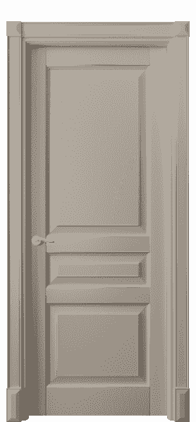 Дверь межкомнатная 0711 ББСКС. Цвет Бук бисквитный с серебром. Материал  Массив бука эмаль с патиной. Коллекция Lignum. Картинка.