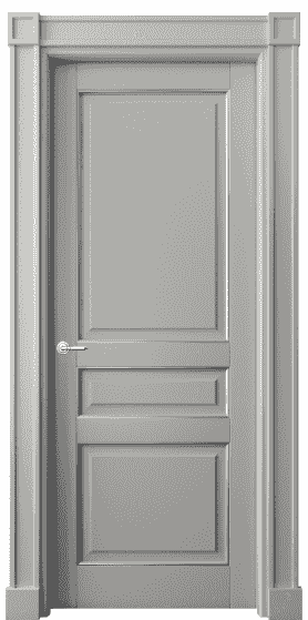 Дверь межкомнатная 6305 БНСРС. Цвет Бук нейтральный серый с серебром. Материал  Массив бука эмаль с патиной. Коллекция Toscana Plano. Картинка.