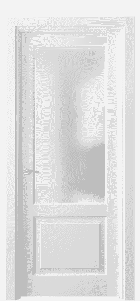 Дверь межкомнатная 0740 ДБС САТ. Цвет Дуб белоснежный. Материал Массив дуба эмаль. Коллекция Lignum. Картинка.