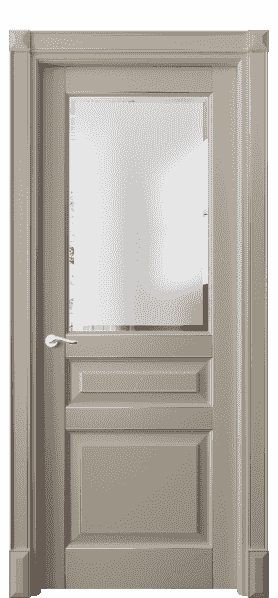 Дверь межкомнатная 0710 ББСКС САТ-Ф. Цвет Бук бисквитный с серебром. Материал  Массив бука эмаль с патиной. Коллекция Lignum. Картинка.