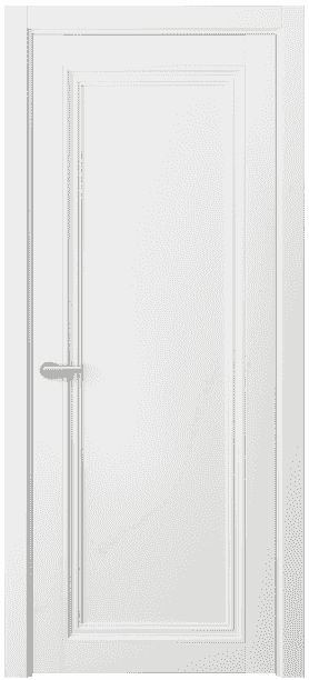 Дверь межкомнатная 2501 БШ. Цвет Белый шёлк. Материал Ciplex ламинатин. Коллекция Centro. Картинка.