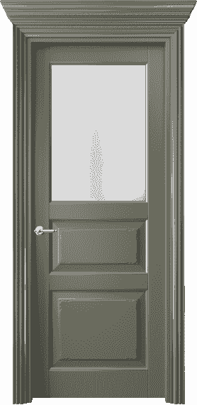 Дверь межкомнатная 6232 БОТС САТ. Цвет Бук оливковый тёмный с серебром. Материал  Массив бука эмаль с патиной. Коллекция Royal. Картинка.