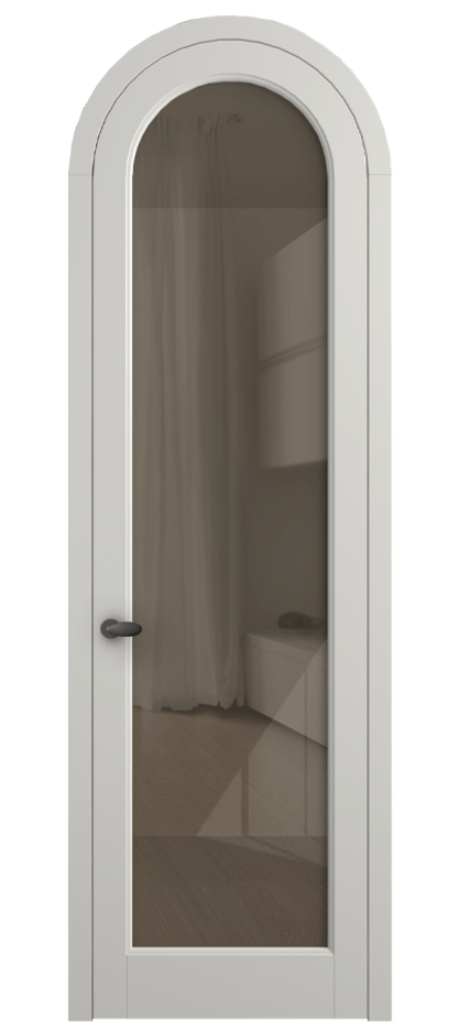 Межкомнатная дверь Палаццо 6814 Матовый серый Рефлективное бронзовое стекло "Стопсол", калёное Цена 133159 ₽ | Volhovec