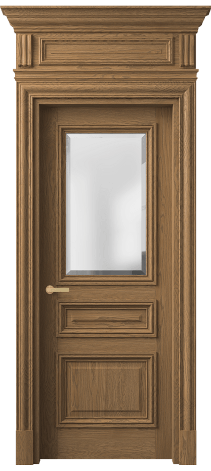 Межкомнатная дверь Antique 7304 Дуб мускатный матовый Сатинированное стекло с фацетом, 6 мм Цена 10470 AZE | Volhovec