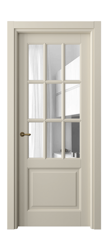 Межкомнатная дверь Toscana Grigliato 6312 Бук бежево-серый Прозрачное стекло Цена 114199 ₽ | Volhovec
