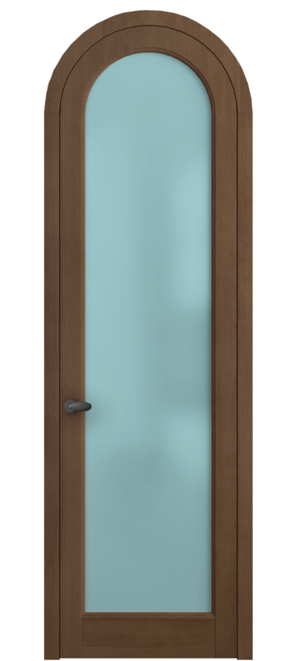Межкомнатная дверь Palazzo 6814 Бук тёмный матовый Сатинированное голубое стекло, триплекс Цена 171739 ₽ | Volhovec