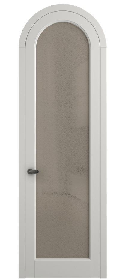 Межкомнатная дверь Палаццо 6814 Матовый серый Фактурное бронзовое стекло "Лёд", триплекс Цена 131159 ₽ | Volhovec