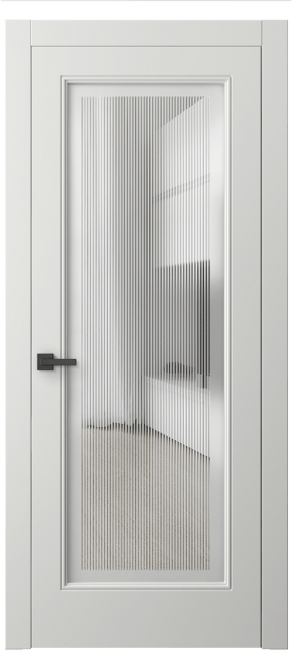 Межкомнатная дверь Linea 8300 Матовый светло-серый Сатинированное с гравировкой "Каннелюры", триплекс Цена 83699 ₽ | Volhovec