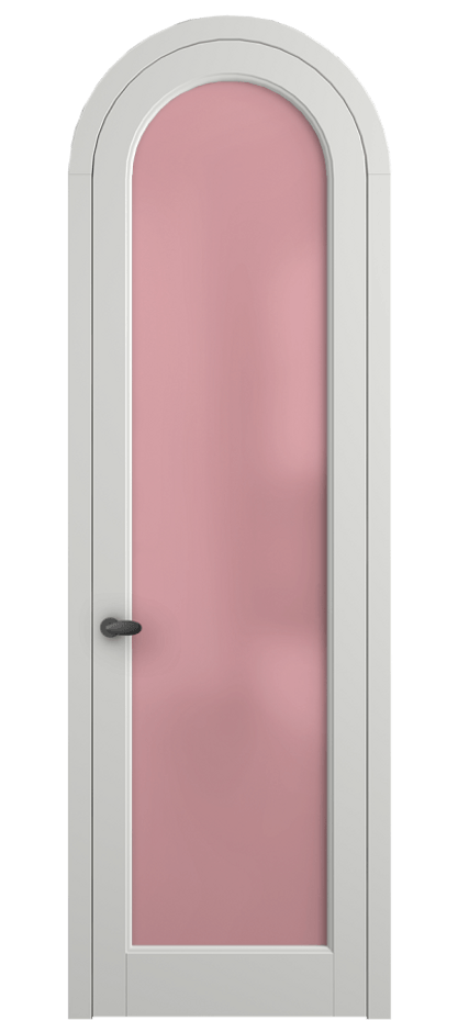 Межкомнатная дверь Палаццо 6814 Матовый светло-серый Сатинированное розовое стекло, триплекс Цена 125159 ₽ | Volhovec