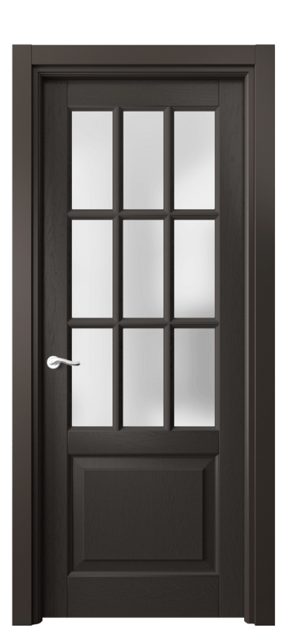 Межкомнатная дверь Lignum 0748 Дуб антрацит Сатинированное стекло Цена 118639 ₽ | Volhovec