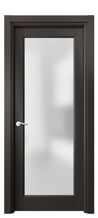 Межкомнатная дверь Лигнум 0700 Дуб антрацит Сатинированное стекло Цена 130499 ₽ | Volhovec