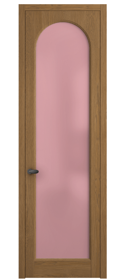 Межкомнатная дверь Palazzo 6804 Дуб пряный матовый Сатинированное розовое стекло, триплекс Цена 148229 ₽ | Volhovec