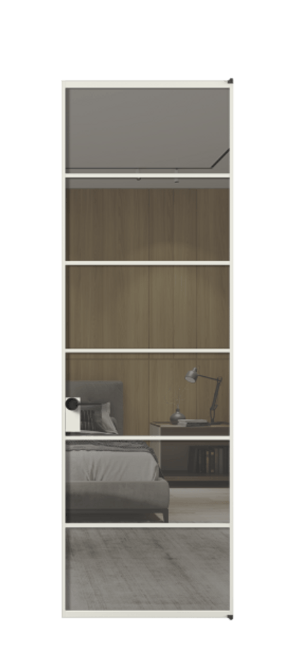 Алюминиевая дверь АЛПЛ040.04 Алюминий серый Рефлективное серое стекло "Стопсол", калёное Цена 157470  | Volhovec