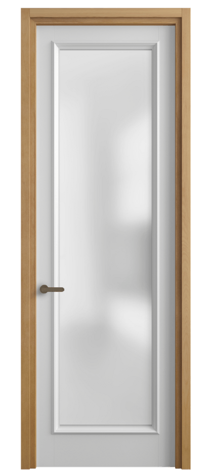 Межкомнатная дверь Шарм 6702 Матовый белоснежный Сатинированное стекло Цена 100399 ₽ | Volhovec