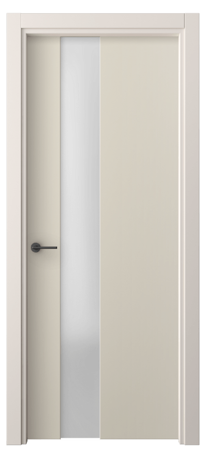 Межкомнатная дверь Freedom 4224 ПЭТ светло-бежевый Сатинированное стекло Цена 30799 ₽ | Volhovec