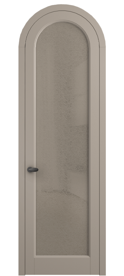 Межкомнатная дверь Палаццо 6814 Матовый бисквитный Фактурное бронзовое стекло "Лёд", триплекс Цена 131159 ₽ | Volhovec