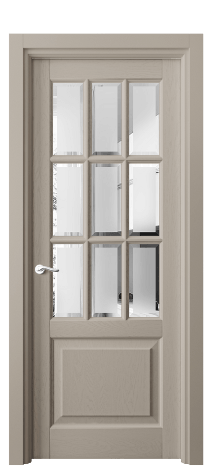 Межкомнатная дверь Лигнум 0748 Дуб бисквитный Сатинированное стекло с фацетом Цена 161199 ₽ | Volhovec