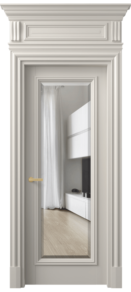 Межкомнатная дверь Антик 7300 Матовый облачно-серый Прозрачное стекло с фацетом Цена 181070 ₽ | Volhovec