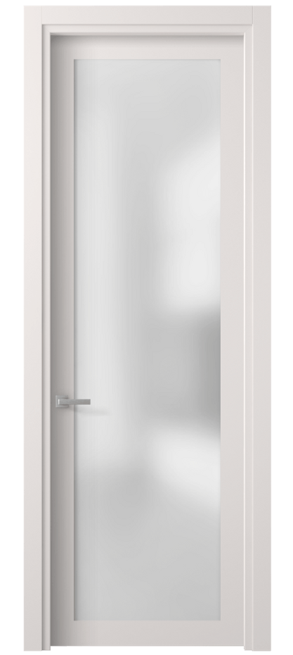 Межкомнатная дверь Planum 2102 ПЭТ кремово-серый Сатинированное стекло Цена 25359 ₽ | Volhovec