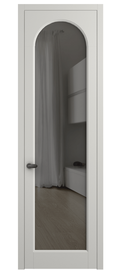 Межкомнатная дверь Палаццо 6804 Матовый серый Прозрачное серое стекло, триплекс Цена 97029 ₽ | Volhovec