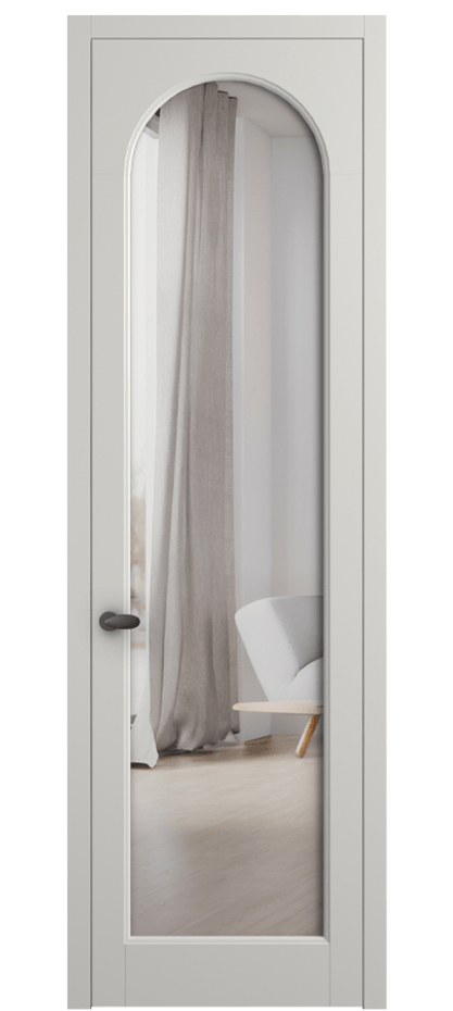 Межкомнатная дверь Палаццо 6804 Матовый серый Двустороннее зеркало, триплекс Цена 99029 ₽ | Volhovec