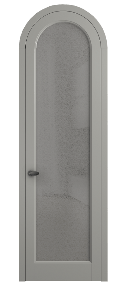 Межкомнатная дверь Палаццо 6814 Матовый нейтральный серый Фактурное серое стекло "Лёд", триплекс Цена 131159 ₽ | Volhovec