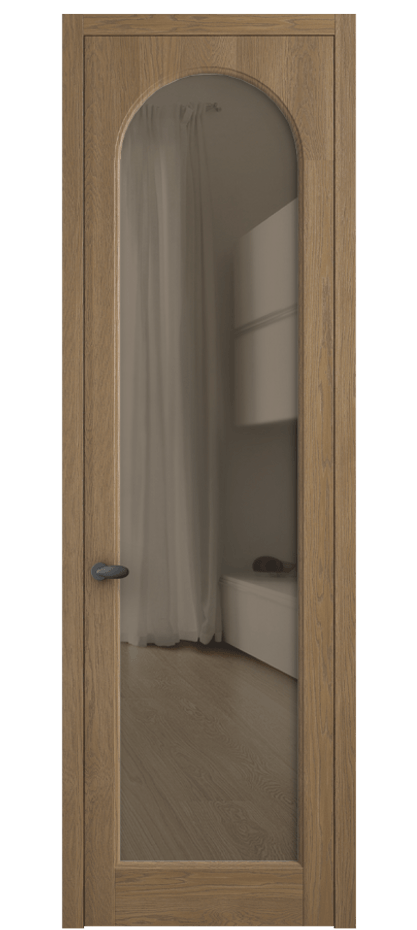 Межкомнатная дверь Палаццо 6804 Дуб мускатный матовый Прозрачное бронзовое стекло, триплекс Цена 152529 ₽ | Volhovec