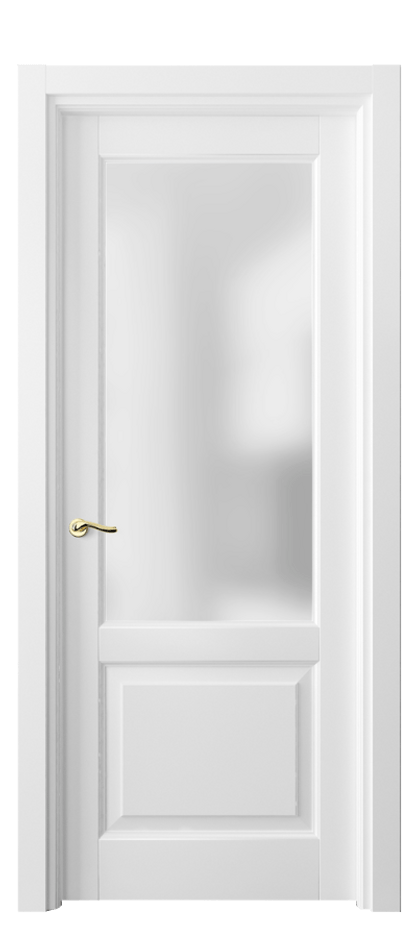 Межкомнатная дверь Лигнум 0740 Матовый белоснежный Сатинированное стекло Цена 95099 ₽ | Volhovec