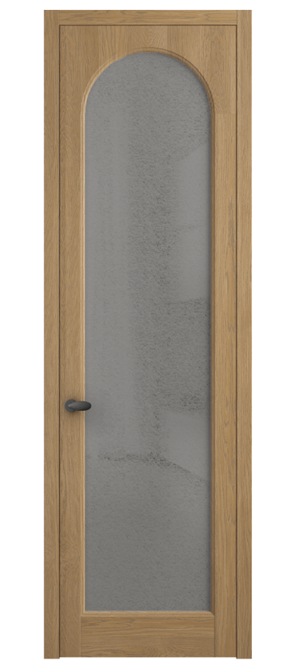 Межкомнатная дверь Палаццо 6804 Дуб пшеничный матовый Фактурное серое стекло "Лёд", триплекс Цена 158529 ₽ | Volhovec